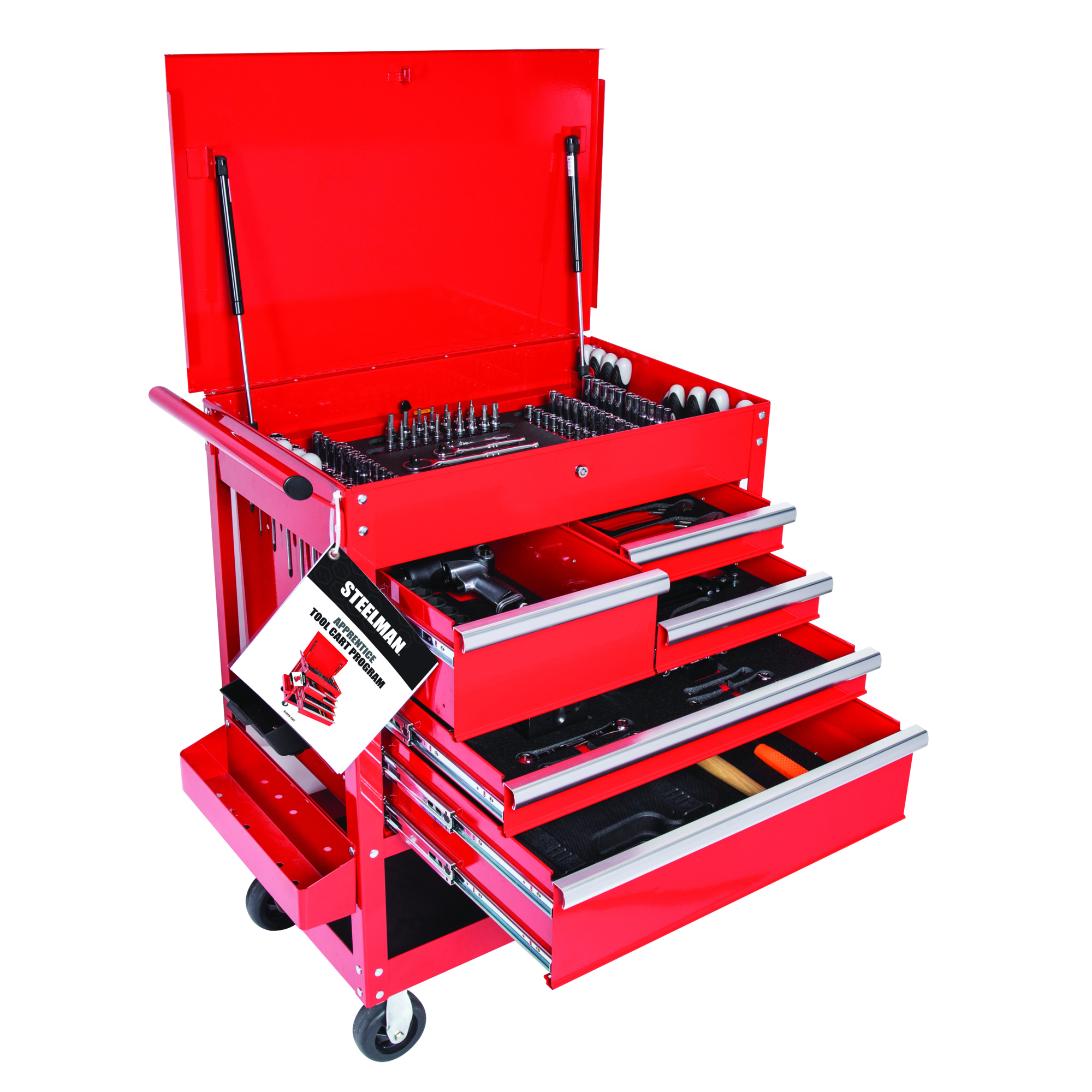 STEELMAN 234-Piece Apprentice Automotive Technician 5-Drawer Tool Cart with Tools, Model# 61016